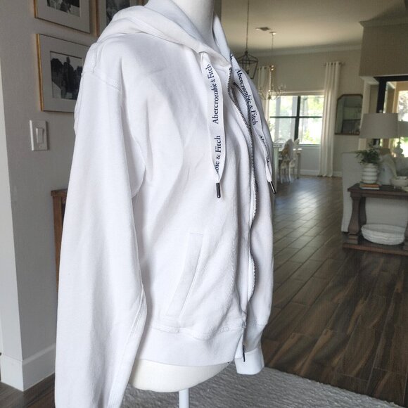 NWT Abercrombie & Fitch Soft Fleece Logo Zip Up Hoodie - Large - Picture 5 of 5